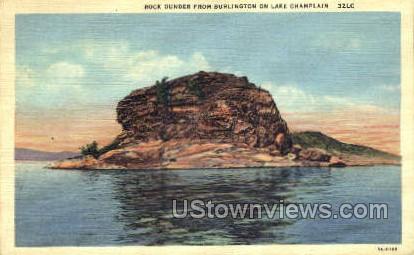 Rock Dunder - Lake Champlain, New York NY Postcard