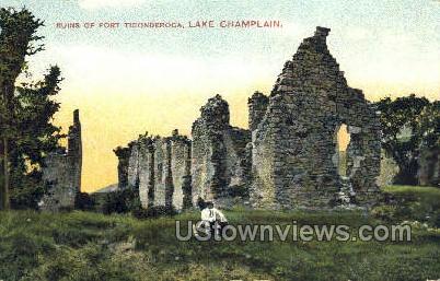 Ft Ticonderoga - Lake Champlain, New York NY Postcard