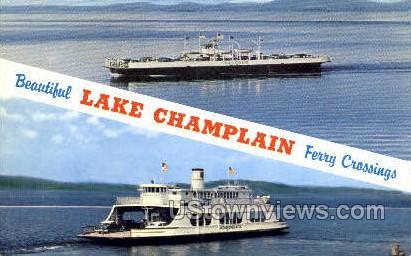 Ferry Crossings - Lake Champlain, New York NY Postcard