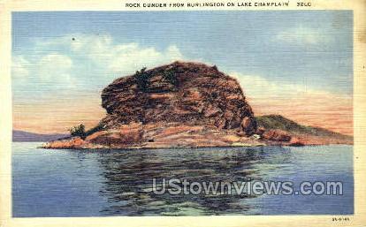Rock Dunder - Lake Champlain, New York NY Postcard