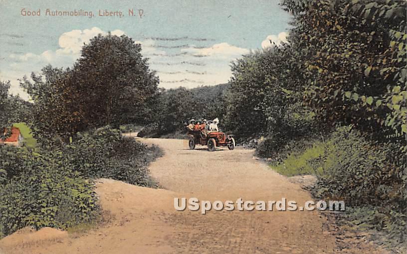 Good Automobiling - Liberty, New York NY Postcard