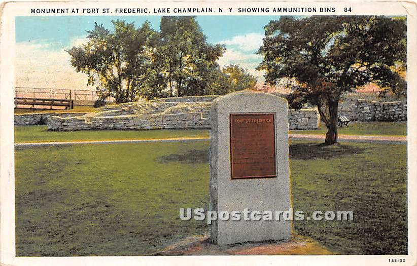 Monument, St Frederic - Lake Champlain, New York NY Postcard
