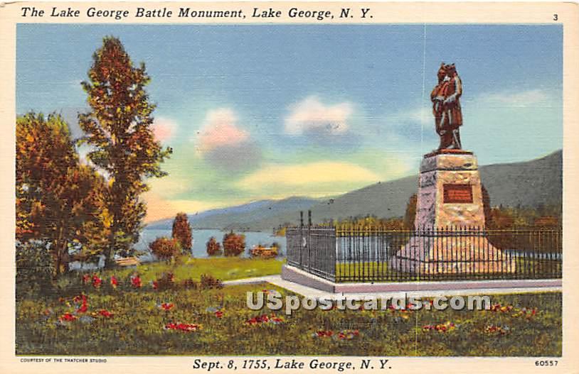 Lake George Battle Monument - New York NY Postcard