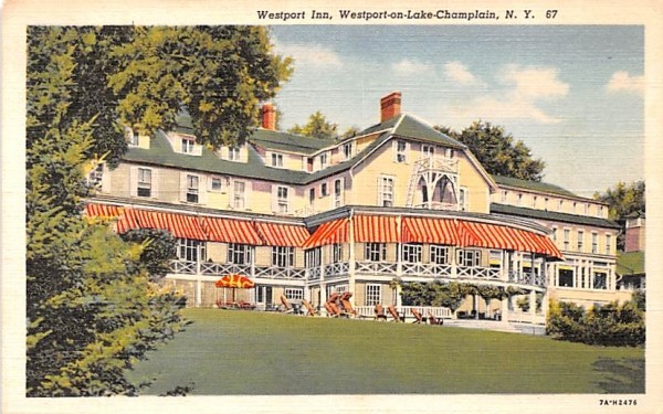Westport Inn Lake Champlain, New York Postcard