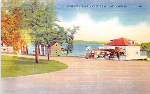 Nourse's Corner Lake Champlain, New York Postcard