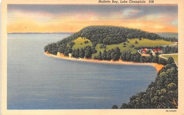 Mallett Bay Lake Champlain, New York Postcard