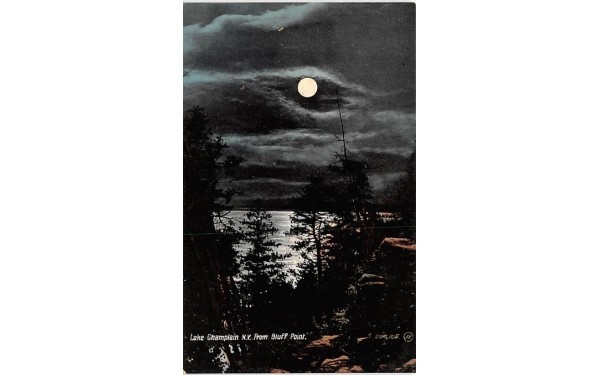 From Bluff Point Lake Champlain, New York Postcard