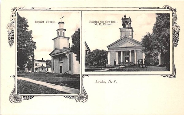 Baptist Church Locke, New York Postcard