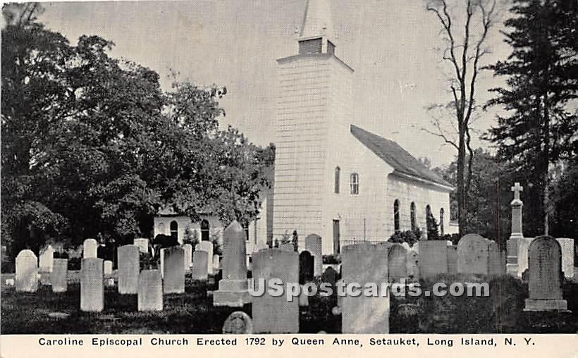 Caroline Episcopal Church 1792 - Long Island, New York NY Postcard