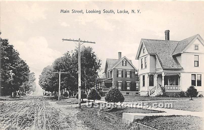 Main Street - Locke, New York NY Postcard