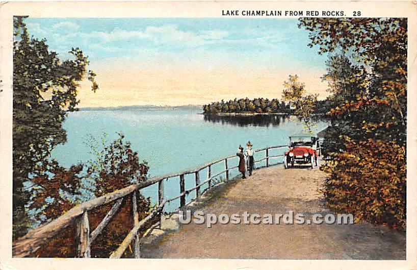 Red Rocks - Lake Champlain, New York NY Postcard