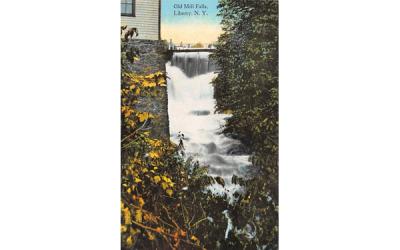 Old Mill Falls Liberty, New York Postcard