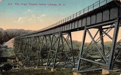 The High Trestle Below Liberty, New York Postcard
