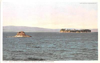 Rock Dunder & Juniper Island Lake Champlain, New York Postcard