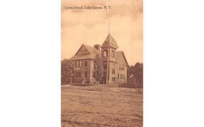 Union School Lake George, New York Postcard