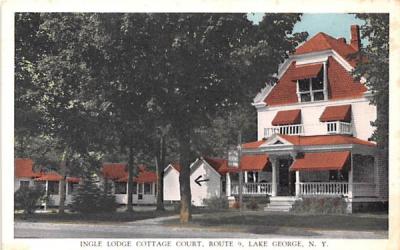 Ingle Lodge Cottage Court Lake George, New York Postcard