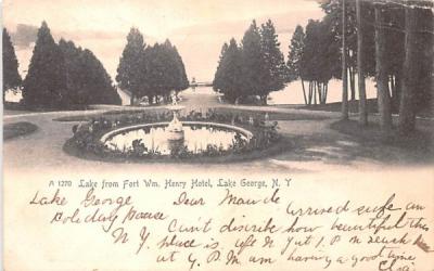 Lake From New Fort Wm Henry Hotel Lake George, New York Postcard
