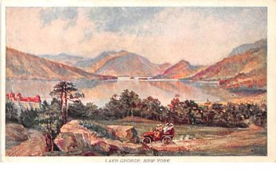 Painting Lake George, New York Postcard