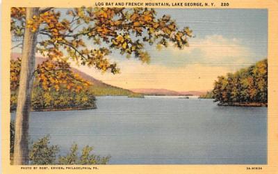 Log Bay Lake George, New York Postcard