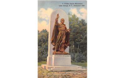 Father Jogues Monument Lake George, New York Postcard