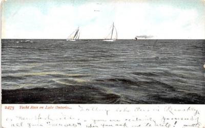 Yacht Race Lake George, New York Postcard