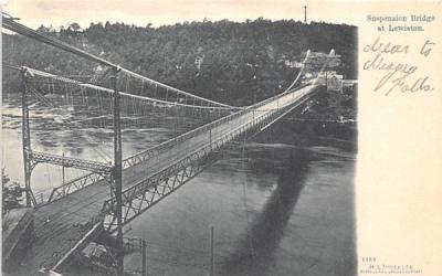 Suspension Bridge Lewiston, New York Postcard