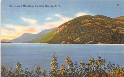 Deers Leap Mountain Lake George, New York Postcard