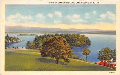 Diamond Island Lake George, New York Postcard