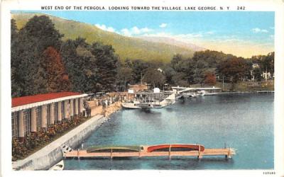 West End of the Pergola Lake George, New York Postcard