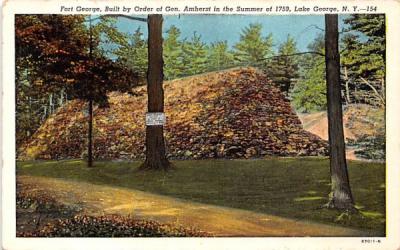 Fort George Lake George, New York Postcard