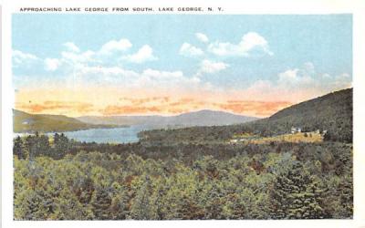 Approaching Lake George from South New York Postcard