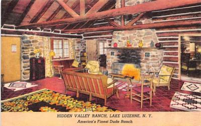 Hidden Valley Ranch Lake Luzerne, New York Postcard
