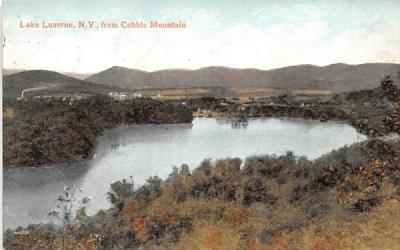 From Cobble Mountain Lake Luzerne, New York Postcard
