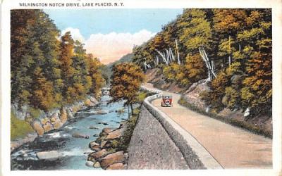 Wilmington Notch Drive Lake Placid, New York Postcard