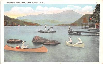Showing East Lake Lake Placid, New York Postcard