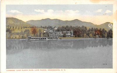 Lakeside Lake Placid, New York Postcard