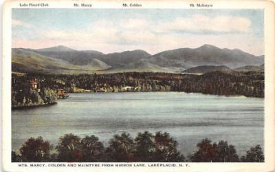 Mts Marcy, Colden & McIntyre Lake Placid, New York Postcard