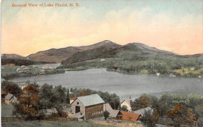 General View Lake Placid, New York Postcard