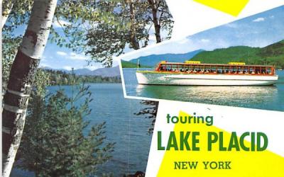 Touring Lake Placid, New York Postcard