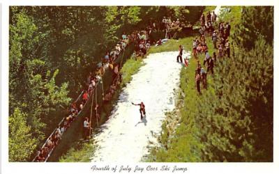 Fourth of July Jay Cees Ski Jump Lake Placid, New York Postcard