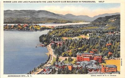 Mirror Lake Lake Placid, New York Postcard