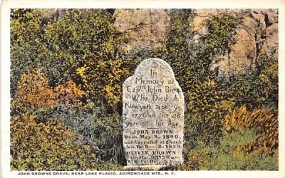John Browns Grave Lake Placid, New York Postcard