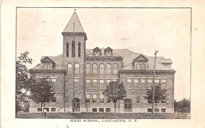 High School Lancaster, New York Postcard