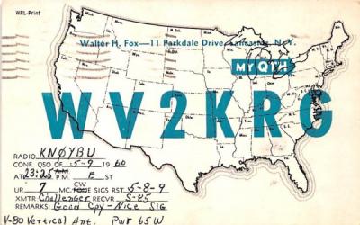 Radio KNOYBU Lancaster, New York Postcard