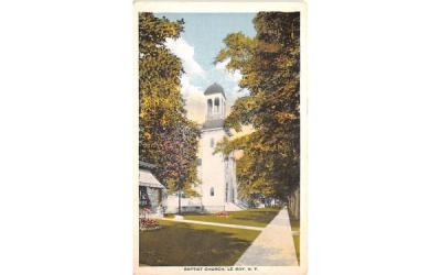 Baptist Church Le Roy, New York Postcard