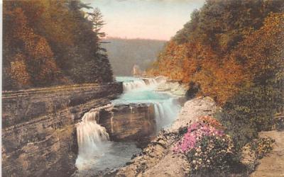 Lower Falls Letchworth, New York Postcard