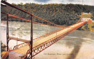 Old Suspension Bridge Lewiston, New York Postcard