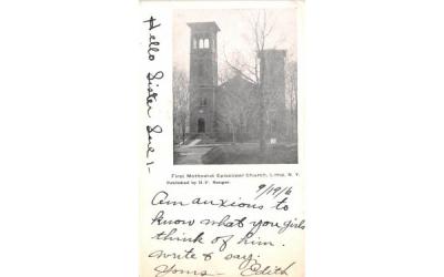 First Methodist Episcopal Church Lima, New York Postcard