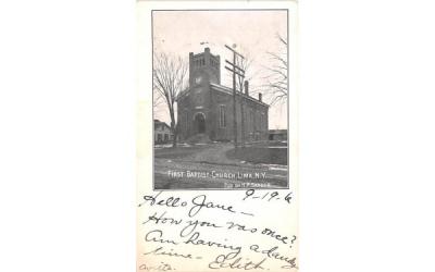 First Baptist Church Lima, New York Postcard