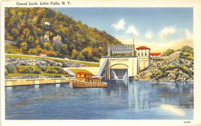 Canal Lock Little Falls, New York Postcard